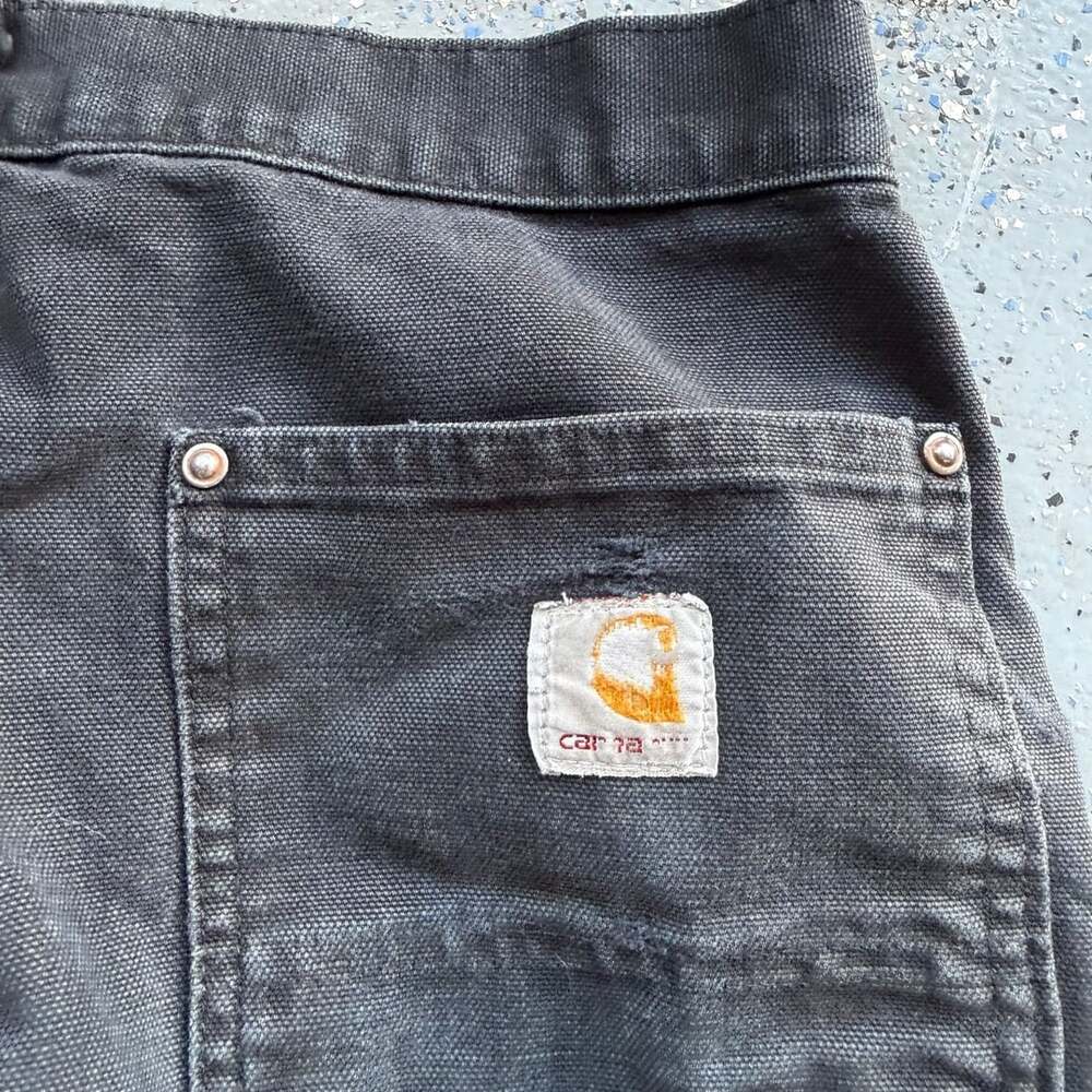 90s Faded Distressed Carhartt Double Knee Work Pants 30x30 - Picture 6 of 8